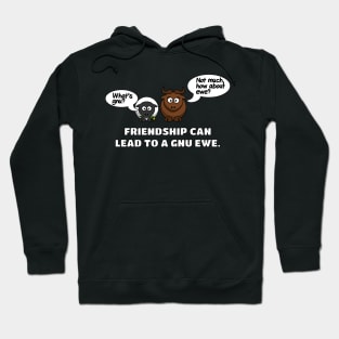 Friendship can lead to a gnu ewe dad puns Hoodie